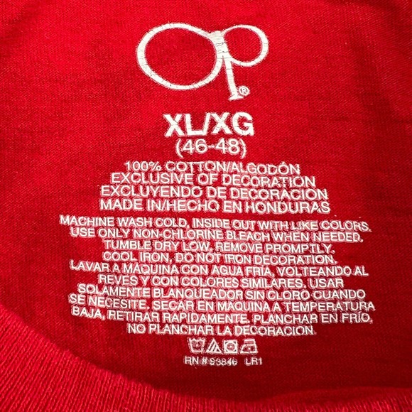 OP T-Shirt Mens Size XL Red USA Patriotic Print Short Sleeve 100% Cotton - Picture 3 of 10